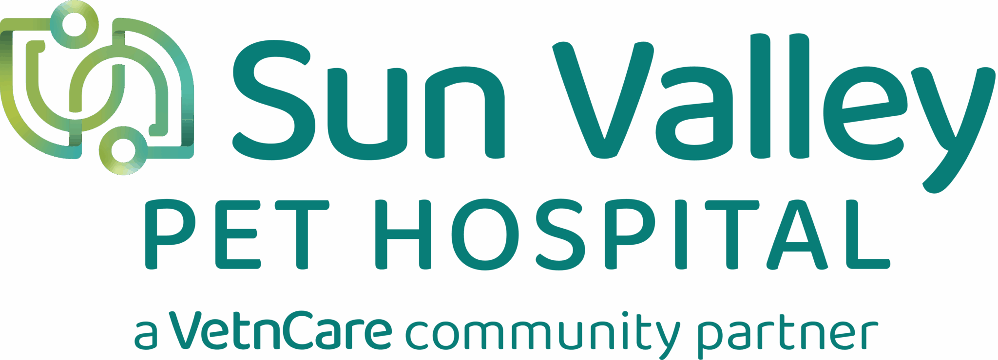 logo for sun valley pet hospital in color